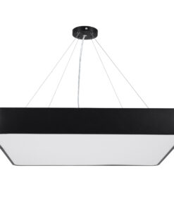 GLOBOSTAR® KAMALA 61208-P Μοντέρνο Κρεμαστό Φωτιστικό Οροφής LED 75W 8625lm 120° AC 220-240V IP20 Ρυθμιζόμενο Λευκό CCT με Χειριστήριο από 2700K έως 6000K Dimmable - Lumileds SMD Chip - Μαύρο - Μ60 x Π60 x Υ8cm - 3 Χρόνια Εγγύηση 24 61208 4