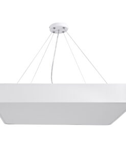 GLOBOSTAR® KAMALA 61209-P Μοντέρνο Κρεμαστό Φωτιστικό Οροφής LED 75W 8625lm 120° AC 220-240V IP20 Ρυθμιζόμενο Λευκό CCT με Χειριστήριο από 2700K έως 6000K Dimmable - Lumileds SMD Chip - Λευκό - Μ60 x Π60 x Υ8cm - 3 Χρόνια Εγγύηση 24 61209 4