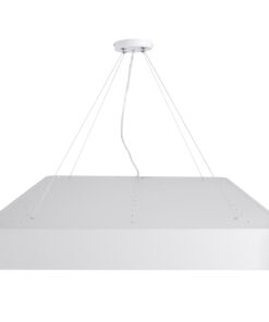 GLOBOSTAR® KAMALA 61209-P Μοντέρνο Κρεμαστό Φωτιστικό Οροφής LED 75W 8625lm 120° AC 220-240V IP20 Ρυθμιζόμενο Λευκό CCT με Χειριστήριο από 2700K έως 6000K Dimmable - Lumileds SMD Chip - Λευκό - Μ60 x Π60 x Υ8cm - 3 Χρόνια Εγγύηση 26 61209 6