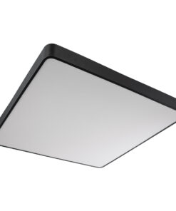 GLOBOSTAR® KAMALA 61210-P Μοντέρνο Κρεμαστό Φωτιστικό Οροφής LED 100W 11020lm 120° AC 220-240V IP20 Ρυθμιζόμενο Λευκό CCT με Χειριστήριο από 2700K έως 6000K Dimmable - Lumileds SMD Chip - Μαύρο - Μ80 x Π80 x Υ8cm - 3 Χρόνια Εγγύηση 32 61210 11