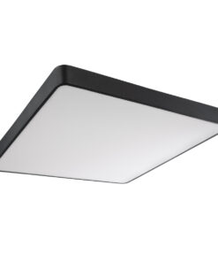 GloboStar® KAMALA 61210-S Πλαφονιέρα Οροφής LED CCT 100W 11020lm 120° AC 220-240V - Εναλλαγή Φωτισμού μέσω Τηλεχειριστηρίου All In One Ψυχρό 6000k+Φυσικό 4500k+Θερμό 2700k Dimmable Μ80 x Π80 x Υ8cm- Μαύρο - 3 Years Warranty 21 61210 1 2