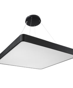 Alternative view of GLOBOSTAR® KAMALA 61210-P Μοντέρνο Κρεμαστό Φωτιστικό Οροφής LED 100W 11020lm 120° AC 220-240V IP20 Ρυθμιζόμενο Λευκό CCT με Χειριστήριο από 2700K έως 6000K Dimmable - Lumileds SMD Chip - Μαύρο - Μ80 x Π80 x Υ8cm - 3 Χρόνια Εγγύηση