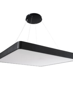 GLOBOSTAR® KAMALA 61210-P Μοντέρνο Κρεμαστό Φωτιστικό Οροφής LED 100W 11020lm 120° AC 220-240V IP20 Ρυθμιζόμενο Λευκό CCT με Χειριστήριο από 2700K έως 6000K Dimmable - Lumileds SMD Chip - Μαύρο - Μ80 x Π80 x Υ8cm - 3 Χρόνια Εγγύηση 24 61210 3