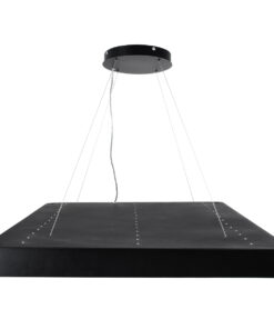 GLOBOSTAR® KAMALA 61210-P Μοντέρνο Κρεμαστό Φωτιστικό Οροφής LED 100W 11020lm 120° AC 220-240V IP20 Ρυθμιζόμενο Λευκό CCT με Χειριστήριο από 2700K έως 6000K Dimmable - Lumileds SMD Chip - Μαύρο - Μ80 x Π80 x Υ8cm - 3 Χρόνια Εγγύηση 27 61210 6