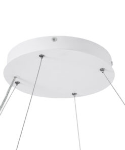 GLOBOSTAR® KAMALA 61211-P Μοντέρνο Κρεμαστό Φωτιστικό Οροφής LED 100W 11020lm 120° AC 220-240V IP20 Ρυθμιζόμενο Λευκό CCT με Χειριστήριο από 2700K έως 6000K Dimmable - Lumileds SMD Chip - Λευκό - Μ80 x Π80 x Υ8cm - 3 Χρόνια Εγγύηση 34 61211 14