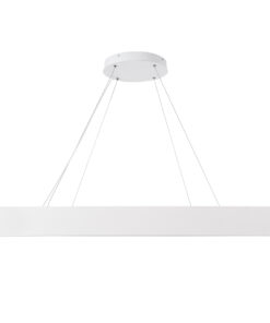 GLOBOSTAR® KAMALA 61211-P Μοντέρνο Κρεμαστό Φωτιστικό Οροφής LED 100W 11020lm 120° AC 220-240V IP20 Ρυθμιζόμενο Λευκό CCT με Χειριστήριο από 2700K έως 6000K Dimmable - Lumileds SMD Chip - Λευκό - Μ80 x Π80 x Υ8cm - 3 Χρόνια Εγγύηση 25 61211 5
