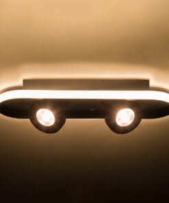 GloboStar® NESPO 61213 Φωτιστικό Οροφής Linear Design LED CCT με Κινούμενα Σποτ LED Spot Downlight 36W 4032lm 360° & 45° AC 220-240V - Εναλλαγή Φωτισμού μέσω Διακόπτη On/Off All In One Ψυχρό 6000k+Φυσικό 4500k+Θερμό 2700k Μ40 x Π13 x Υ6.5cm - Λευκό 24 61213 10