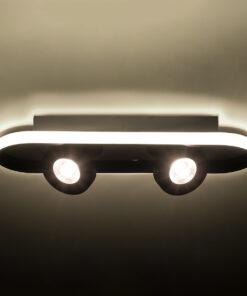 GloboStar® NESPO 61213 Φωτιστικό Οροφής Linear Design LED CCT με Κινούμενα Σποτ LED Spot Downlight 36W 4032lm 360° & 45° AC 220-240V - Εναλλαγή Φωτισμού μέσω Διακόπτη On/Off All In One Ψυχρό 6000k+Φυσικό 4500k+Θερμό 2700k Μ40 x Π13 x Υ6.5cm - Λευκό 25 61213 11