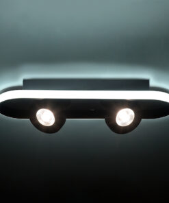 GloboStar® NESPO 61213 Φωτιστικό Οροφής Linear Design LED CCT με Κινούμενα Σποτ LED Spot Downlight 36W 4032lm 360° & 45° AC 220-240V - Εναλλαγή Φωτισμού μέσω Διακόπτη On/Off All In One Ψυχρό 6000k+Φυσικό 4500k+Θερμό 2700k Μ40 x Π13 x Υ6.5cm - Λευκό 26 61213 12