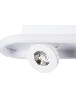 GloboStar® NESPO 61213 Φωτιστικό Οροφής Linear Design LED CCT με Κινούμενα Σποτ LED Spot Downlight 36W 4032lm 360° & 45° AC 220-240V - Εναλλαγή Φωτισμού μέσω Διακόπτη On/Off All In One Ψυχρό 6000k+Φυσικό 4500k+Θερμό 2700k Μ40 x Π13 x Υ6.5cm - Λευκό 21 61213 7