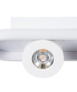 GloboStar® NESPO 61213 Φωτιστικό Οροφής Linear Design LED CCT με Κινούμενα Σποτ LED Spot Downlight 36W 4032lm 360° & 45° AC 220-240V - Εναλλαγή Φωτισμού μέσω Διακόπτη On/Off All In One Ψυχρό 6000k+Φυσικό 4500k+Θερμό 2700k Μ40 x Π13 x Υ6.5cm - Λευκό 23 61213 9