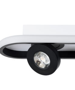 GloboStar® NESPO 61214 Φωτιστικό Οροφής Linear Design LED CCT με Κινούμενα Σποτ LED Spot Downlight 48W 5376lm 360° & 45° AC 220-240V - Εναλλαγή Φωτισμού μέσω Διακόπτη On/Off All In One Ψυχρό 6000k+Φυσικό 4500k+Θερμό 2700k Μ80 x Π13 x Υ6.5cm - Μαύρο 21 61214 7