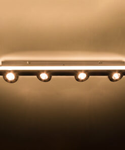 GloboStar® NESPO 61215 Φωτιστικό Οροφής Linear Design LED CCT με Κινούμενα Σποτ LED Spot Downlight 48W 5376lm 360° & 45° AC 220-240V - Εναλλαγή Φωτισμού μέσω Διακόπτη On/Off All In One Ψυχρό 6000k+Φυσικό 4500k+Θερμό 2700k Μ80 x Π13 x Υ6.5cm - Λευκό 24 61215 10