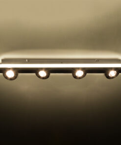 GloboStar® NESPO 61215 Φωτιστικό Οροφής Linear Design LED CCT με Κινούμενα Σποτ LED Spot Downlight 48W 5376lm 360° & 45° AC 220-240V - Εναλλαγή Φωτισμού μέσω Διακόπτη On/Off All In One Ψυχρό 6000k+Φυσικό 4500k+Θερμό 2700k Μ80 x Π13 x Υ6.5cm - Λευκό 25 61215 11