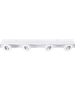 GloboStar® NESPO 61215 Φωτιστικό Οροφής Linear Design LED CCT με Κινούμενα Σποτ LED Spot Downlight 48W 5376lm 360° & 45° AC 220-240V - Εναλλαγή Φωτισμού μέσω Διακόπτη On/Off All In One Ψυχρό 6000k+Φυσικό 4500k+Θερμό 2700k Μ80 x Π13 x Υ6.5cm - Λευκό 17 61215 3