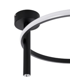 GloboStar® VERONA 61220 Φωτιστικό Οροφής Δαχτυλίδι-Κύκλος LED CCT 24W 2688lm 360° AC 220-240V - Εναλλαγή Φωτισμού μέσω Διακόπτη On/Off All In One Ψυχρό 6000k+Φυσικό 4500k+Θερμό 2700k Φ40 x Υ23cm - Μαύρο - 3 Χρόνια Εγγύηση 15 61220 5