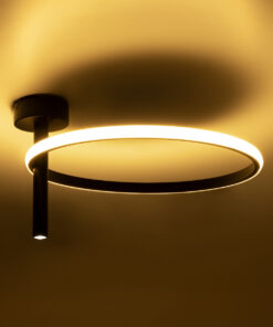 GloboStar® VERONA 61220 Φωτιστικό Οροφής Δαχτυλίδι-Κύκλος LED CCT 24W 2688lm 360° AC 220-240V - Εναλλαγή Φωτισμού μέσω Διακόπτη On/Off All In One Ψυχρό 6000k+Φυσικό 4500k+Θερμό 2700k Φ40 x Υ23cm - Μαύρο - 3 Χρόνια Εγγύηση 16 61220 6