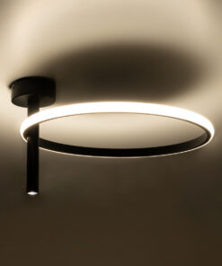 GloboStar® VERONA 61220 Φωτιστικό Οροφής Δαχτυλίδι-Κύκλος LED CCT 24W 2688lm 360° AC 220-240V - Εναλλαγή Φωτισμού μέσω Διακόπτη On/Off All In One Ψυχρό 6000k+Φυσικό 4500k+Θερμό 2700k Φ40 x Υ23cm - Μαύρο - 3 Χρόνια Εγγύηση 17 61220 7