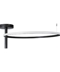 Alternative view of GloboStar® VERONA 61223 Φωτιστικό Οροφής Δαχτυλίδι-Κύκλος LED CCT 36W 4032lm 360° AC 220-240V - Εναλλαγή Φωτισμού μέσω Διακόπτη On/Off All In One Ψυχρό 6000k+Φυσικό 4500k+Θερμό 2700K Φ60 x Υ23cm - Μαύρο - 3 Χρόνια Εγγύηση