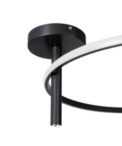 GloboStar® VERONA 61223 Φωτιστικό Οροφής Δαχτυλίδι-Κύκλος LED CCT 36W 4032lm 360° AC 220-240V - Εναλλαγή Φωτισμού μέσω Διακόπτη On/Off All In One Ψυχρό 6000k+Φυσικό 4500k+Θερμό 2700K Φ60 x Υ23cm - Μαύρο - 3 Χρόνια Εγγύηση 14 61223 5