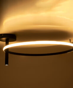 GloboStar® VERONA 61223 Φωτιστικό Οροφής Δαχτυλίδι-Κύκλος LED CCT 36W 4032lm 360° AC 220-240V - Εναλλαγή Φωτισμού μέσω Διακόπτη On/Off All In One Ψυχρό 6000k+Φυσικό 4500k+Θερμό 2700K Φ60 x Υ23cm - Μαύρο - 3 Χρόνια Εγγύηση 17 61223 8