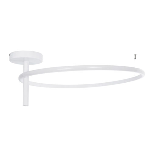 GloboStar® GloboStar® VERONA 61224 Φωτιστικό Οροφής Δαχτυλίδι-Κύκλος LED CCT 36W 4032lm 360° AC 220-240V - Εναλλαγή Φωτισμού μέσω Διακόπτη On/Off All In One Ψυχρό 6000k+Φυσικό 4500k+Θερμό 2700K Φ60 x Υ23cm - Λευκό - 3 Χρόνια Εγγύηση