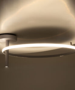 GloboStar® VERONA 61224 Φωτιστικό Οροφής Δαχτυλίδι-Κύκλος LED CCT 36W 4032lm 360° AC 220-240V - Εναλλαγή Φωτισμού μέσω Διακόπτη On/Off All In One Ψυχρό 6000k+Φυσικό 4500k+Θερμό 2700K Φ60 x Υ23cm - Λευκό - 3 Χρόνια Εγγύηση 18 61224 9