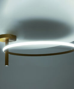 GloboStar® VERONA 61225 Φωτιστικό Οροφής Δαχτυλίδι-Κύκλος LED CCT 36W 4032lm 360° AC 220-240V - Εναλλαγή Φωτισμού μέσω Διακόπτη On/Off All In One Ψυχρό 6000k+Φυσικό 4500k+Θερμό 2700K Φ60 x Υ23cm - Χρυσό Βούρτσας - 3 Χρόνια Εγγύηση 22 61225 10