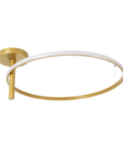 GloboStar® VERONA 61225 Φωτιστικό Οροφής Δαχτυλίδι-Κύκλος LED CCT 36W 4032lm 360° AC 220-240V - Εναλλαγή Φωτισμού μέσω Διακόπτη On/Off All In One Ψυχρό 6000k+Φυσικό 4500k+Θερμό 2700K Φ60 x Υ23cm - Χρυσό Βούρτσας - 3 Χρόνια Εγγύηση 16 61225 4