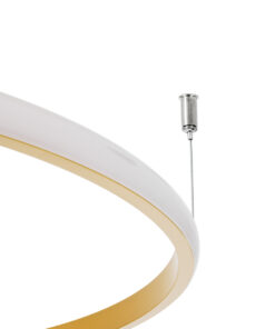 GloboStar® VERONA 61225 Φωτιστικό Οροφής Δαχτυλίδι-Κύκλος LED CCT 36W 4032lm 360° AC 220-240V - Εναλλαγή Φωτισμού μέσω Διακόπτη On/Off All In One Ψυχρό 6000k+Φυσικό 4500k+Θερμό 2700K Φ60 x Υ23cm - Χρυσό Βούρτσας - 3 Χρόνια Εγγύηση 19 61225 7