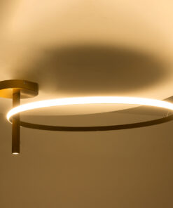 GloboStar® VERONA 61225 Φωτιστικό Οροφής Δαχτυλίδι-Κύκλος LED CCT 36W 4032lm 360° AC 220-240V - Εναλλαγή Φωτισμού μέσω Διακόπτη On/Off All In One Ψυχρό 6000k+Φυσικό 4500k+Θερμό 2700K Φ60 x Υ23cm - Χρυσό Βούρτσας - 3 Χρόνια Εγγύηση 20 61225 8