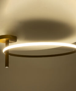 GloboStar® VERONA 61225 Φωτιστικό Οροφής Δαχτυλίδι-Κύκλος LED CCT 36W 4032lm 360° AC 220-240V - Εναλλαγή Φωτισμού μέσω Διακόπτη On/Off All In One Ψυχρό 6000k+Φυσικό 4500k+Θερμό 2700K Φ60 x Υ23cm - Χρυσό Βούρτσας - 3 Χρόνια Εγγύηση 21 61225 9