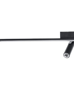 GLOBOSTAR® BARETTI 61226 Φωτιστικό Οροφής Linear Design LED CCT με Κινούμενα Σποτ LED Downlight 24W 2688lm 160° & 45° AC 220-240V IP20 - Εναλλαγή Φωτισμού μέσω Διακόπτη On/Off All In One Ψυχρό 6000k+Φυσικό 4500k+Θερμό 2700k - Μ80 x Π5.5 x Υ5 cm - Μαύρο - 3 Χρόνια Εγγύηση 16 61226 6