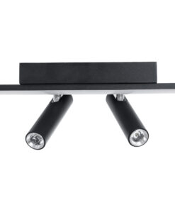 GLOBOSTAR® BARETTI 61226 Φωτιστικό Οροφής Linear Design LED CCT με Κινούμενα Σποτ LED Downlight 24W 2688lm 160° & 45° AC 220-240V IP20 - Εναλλαγή Φωτισμού μέσω Διακόπτη On/Off All In One Ψυχρό 6000k+Φυσικό 4500k+Θερμό 2700k - Μ80 x Π5.5 x Υ5 cm - Μαύρο - 3 Χρόνια Εγγύηση 17 61226 7