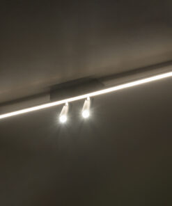 GLOBOSTAR® BARETTI 61226 Φωτιστικό Οροφής Linear Design LED CCT με Κινούμενα Σποτ LED Downlight 24W 2688lm 160° & 45° AC 220-240V IP20 - Εναλλαγή Φωτισμού μέσω Διακόπτη On/Off All In One Ψυχρό 6000k+Φυσικό 4500k+Θερμό 2700k - Μ80 x Π5.5 x Υ5 cm - Μαύρο - 3 Χρόνια Εγγύηση 19 61226 9