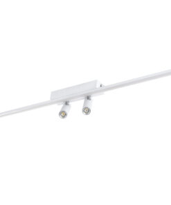 GloboStar® GLOBOSTAR® BARETTI 61227 Φωτιστικό Οροφής Linear Design LED CCT με Κινούμενα Σποτ LED Downlight 24W 2688lm 160° & 45° AC 220-240V IP20  - Εναλλαγή Φωτισμού μέσω Διακόπτη On/Off All In One Ψυχρό 6000k+Φυσικό 4500k+Θερμό 2700k - Μ80 x Π5.5 x Υ5 cm - Λευκό - 3 Χρόνια Εγγύηση
