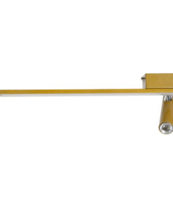 GLOBOSTAR® BARETTI 61228 Φωτιστικό Οροφής Linear Design LED CCT με Κινούμενα Σποτ LED Downlight 24W 2688lm 160° & 45° AC 220-240V IP20 - Εναλλαγή Φωτισμού μέσω Διακόπτη On/Off All In One Ψυχρό 6000k+Φυσικό 4500k+Θερμό 2700k - Μ80 x Π5.5 x Υ5 cm - Χρυσό - 3 Χρόνια Εγγύηση 16 61228 6