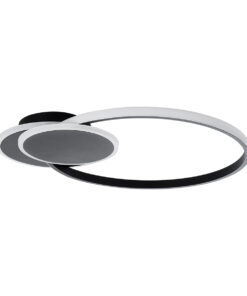 Alternative view of GloboStar® CIRCUO 61229 Φωτιστικό Οροφής Δαχτυλίδι-Κύκλος LED CCT 75W 8400lm 360° AC 220-240V - Εναλλαγή Φωτισμού μέσω Τηλεχειριστηρίου All In One Ψυχρό 6000k+Φυσικό 4500k+Θερμό 2700k Dimmable Μ53 x Π42.5 x Υ9cm - Μαύρο - 3 Years Warranty