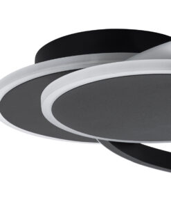 GloboStar® CIRCUO 61229 Φωτιστικό Οροφής Δαχτυλίδι-Κύκλος LED CCT 75W 8400lm 360° AC 220-240V - Εναλλαγή Φωτισμού μέσω Τηλεχειριστηρίου All In One Ψυχρό 6000k+Φυσικό 4500k+Θερμό 2700k Dimmable Μ53 x Π42.5 x Υ9cm - Μαύρο - 3 Years Warranty 16 61229 5