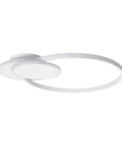 Alternative view of GloboStar® CIRCUO 61230 Φωτιστικό Οροφής Δαχτυλίδι-Κύκλος LED CCT 75W 8400lm 360° AC 220-240V - Εναλλαγή Φωτισμού μέσω Τηλεχειριστηρίου All In One Ψυχρό 6000k+Φυσικό 4500k+Θερμό 2700k Dimmable Μ53 x Π42.5 x Υ9cm - Λευκό - 3 Years Warranty