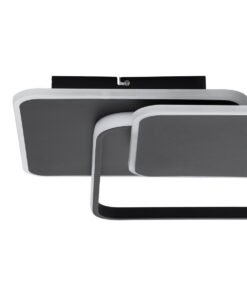 GLOBOSTAR® SQUARO 61231 Μοντέρνο Φωτιστικό Οροφής LED 75W 8400lm 360° AC 220-240V IP20 Ρυθμιζόμενο Λευκό CCT με Χειριστήριο από 2700K έως 6000K Dimmable - Lumileds SMD Chip - Μαύρο Ματ - Μ48.5 x Π51 x Υ9cm - 3 Χρόνια Εγγύηση 17 61231 5