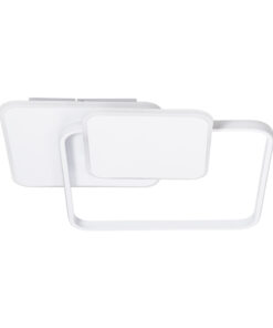 GloboStar® SQUARO 61232 Φωτιστικό Οροφής Δαχτυλίδι-Κύκλος LED CCT 75W 8400lm 360° AC 220-240V - Εναλλαγή Φωτισμού μέσω Τηλεχειριστηρίου All In One Ψυχρό 6000k+Φυσικό 4500k+Θερμό 2700k Dimmable Μ48.5 x Π51 x Υ9cm - Λευκό - 3 Years Warranty 15 61232 4