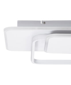 GloboStar® SQUARO 61232 Φωτιστικό Οροφής Δαχτυλίδι-Κύκλος LED CCT 75W 8400lm 360° AC 220-240V - Εναλλαγή Φωτισμού μέσω Τηλεχειριστηρίου All In One Ψυχρό 6000k+Φυσικό 4500k+Θερμό 2700k Dimmable Μ48.5 x Π51 x Υ9cm - Λευκό - 3 Years Warranty 16 61232 5