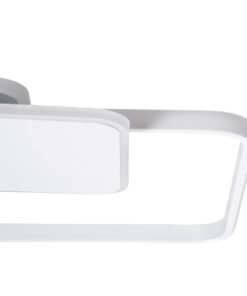 GloboStar® SQUARO 61232 Φωτιστικό Οροφής Δαχτυλίδι-Κύκλος LED CCT 75W 8400lm 360° AC 220-240V - Εναλλαγή Φωτισμού μέσω Τηλεχειριστηρίου All In One Ψυχρό 6000k+Φυσικό 4500k+Θερμό 2700k Dimmable Μ48.5 x Π51 x Υ9cm - Λευκό - 3 Years Warranty 17 61232 6