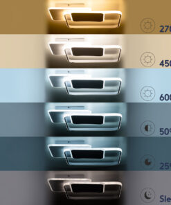 GloboStar® SQUARO 61232 Φωτιστικό Οροφής Δαχτυλίδι-Κύκλος LED CCT 75W 8400lm 360° AC 220-240V - Εναλλαγή Φωτισμού μέσω Τηλεχειριστηρίου All In One Ψυχρό 6000k+Φυσικό 4500k+Θερμό 2700k Dimmable Μ48.5 x Π51 x Υ9cm - Λευκό - 3 Years Warranty 20 61232 9