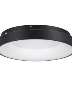 GloboStar® SALEM 61233 Πλαφονιέρα Οροφής Δαχτυλίδι-Κύκλος LED CCT 75W 8625lm 120° AC 220-240V - Εναλλαγή Φωτισμού μέσω Τηλεχειριστηρίου All In One Ψυχρό 6000k+Φυσικό 4500k+Θερμό 2700k Dimmable Φ45cm - Μαύρο - 3 Years Warranty 16 61233 3