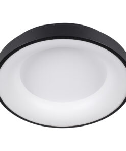 GloboStar® SALEM 61233 Πλαφονιέρα Οροφής Δαχτυλίδι-Κύκλος LED CCT 75W 8625lm 120° AC 220-240V - Εναλλαγή Φωτισμού μέσω Τηλεχειριστηρίου All In One Ψυχρό 6000k+Φυσικό 4500k+Θερμό 2700k Dimmable Φ45cm - Μαύρο - 3 Years Warranty 17 61233 4