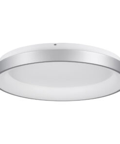 GloboStar® SALEM 61238 Πλαφονιέρα Οροφής Δαχτυλίδι-Κύκλος LED CCT 105W 12075lm 120° AC 220-240V - Εναλλαγή Φωτισμού μέσω Τηλεχειριστηρίου All In One Ψυχρό 6000k+Φυσικό 4500k+Θερμό 2700k Dimmable Φ60cm - Ασημί - 3 Years Warranty 16 61238 3