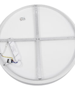 GloboStar® SALEM 61238 Πλαφονιέρα Οροφής Δαχτυλίδι-Κύκλος LED CCT 105W 12075lm 120° AC 220-240V - Εναλλαγή Φωτισμού μέσω Τηλεχειριστηρίου All In One Ψυχρό 6000k+Φυσικό 4500k+Θερμό 2700k Dimmable Φ60cm - Ασημί - 3 Years Warranty 18 61238 5