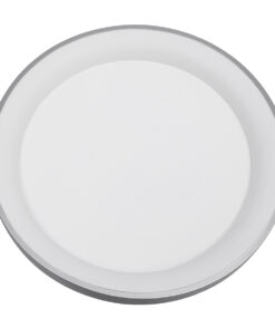 GloboStar® SALEM 61238 Πλαφονιέρα Οροφής Δαχτυλίδι-Κύκλος LED CCT 105W 12075lm 120° AC 220-240V - Εναλλαγή Φωτισμού μέσω Τηλεχειριστηρίου All In One Ψυχρό 6000k+Φυσικό 4500k+Θερμό 2700k Dimmable Φ60cm - Ασημί - 3 Years Warranty 19 61238 6